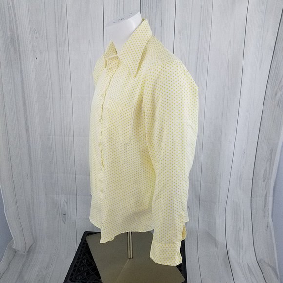 Vintage Permanent Press Shirt Polyester Disco Sz L - Picture 5 of 10